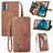 Coque Portefeuille Livre Cuir Etui Clapet S06D pour Nokia G22 Marron