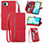 Coque Portefeuille Livre Cuir Etui Clapet S06D pour Realme C30s Rouge