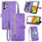 Coque Portefeuille Livre Cuir Etui Clapet S06D pour Samsung Galaxy A13 4G Violet