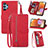Coque Portefeuille Livre Cuir Etui Clapet S06D pour Samsung Galaxy A32 5G Rouge