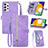 Coque Portefeuille Livre Cuir Etui Clapet S06D pour Samsung Galaxy A52s 5G Violet