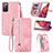 Coque Portefeuille Livre Cuir Etui Clapet S06D pour Samsung Galaxy S20 FE (2022) 5G Rose