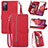 Coque Portefeuille Livre Cuir Etui Clapet S06D pour Samsung Galaxy S20 FE 4G Rouge