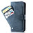 Coque Portefeuille Livre Cuir Etui Clapet S06D pour Samsung Galaxy S20 Plus Bleu