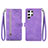 Coque Portefeuille Livre Cuir Etui Clapet S06D pour Samsung Galaxy S23 Ultra 5G Violet