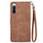 Coque Portefeuille Livre Cuir Etui Clapet S06D pour Sony Xperia 10 IV Marron