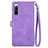 Coque Portefeuille Livre Cuir Etui Clapet S06D pour Sony Xperia 10 IV SO-52C Violet