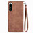 Coque Portefeuille Livre Cuir Etui Clapet S06D pour Sony Xperia 5 IV Marron