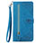 Coque Portefeuille Livre Cuir Etui Clapet S06D pour Vivo iQOO 10 5G Bleu