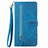 Coque Portefeuille Livre Cuir Etui Clapet S06D pour Vivo Y02S Bleu