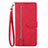 Coque Portefeuille Livre Cuir Etui Clapet S06D pour Vivo Y02S Rouge