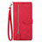 Coque Portefeuille Livre Cuir Etui Clapet S06D pour Vivo Y35 4G Rouge