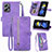 Coque Portefeuille Livre Cuir Etui Clapet S06D pour Xiaomi Poco X4 GT 5G Violet