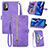 Coque Portefeuille Livre Cuir Etui Clapet S06D pour Xiaomi Redmi Note 10 5G Violet