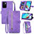 Coque Portefeuille Livre Cuir Etui Clapet S06D pour Xiaomi Redmi Note 11 5G Violet