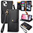 Coque Portefeuille Livre Cuir Etui Clapet S07D pour Apple iPhone 13 Noir