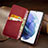 Coque Portefeuille Livre Cuir Etui Clapet S08D pour Samsung Galaxy S21 Plus 5G Petit