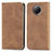 Coque Portefeuille Livre Cuir Etui Clapet S08D pour Xiaomi Redmi Note 9 5G Marron