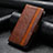 Coque Portefeuille Livre Cuir Etui Clapet S10D pour Google Pixel 6a 5G Marron