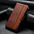 Coque Portefeuille Livre Cuir Etui Clapet S10D pour Huawei Honor X8 4G Marron