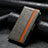 Coque Portefeuille Livre Cuir Etui Clapet S10D pour Motorola Moto G73 5G Gris