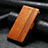 Coque Portefeuille Livre Cuir Etui Clapet S10D pour Xiaomi Redmi 10 India Brun Clair