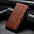 Coque Portefeuille Livre Cuir Etui Clapet S10D pour Xiaomi Redmi Note 11 Pro 4G Marron