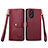 Coque Portefeuille Livre Cuir Etui Clapet S15D pour Oppo A18 Rouge