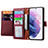 Coque Portefeuille Livre Cuir Etui Clapet S15D pour Samsung Galaxy S22 5G Petit