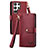 Coque Portefeuille Livre Cuir Etui Clapet S15D pour Samsung Galaxy S22 Ultra 5G Rouge