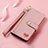 Coque Portefeuille Livre Cuir Etui Clapet S16D pour Samsung Galaxy S22 Ultra 5G Rose