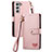 Coque Portefeuille Livre Cuir Etui Clapet S16D pour Samsung Galaxy S23 Plus 5G Rose