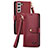 Coque Portefeuille Livre Cuir Etui Clapet S16D pour Samsung Galaxy S23 Plus 5G Rouge