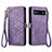 Coque Portefeuille Livre Cuir Etui Clapet S17D pour Google Pixel 6a 5G Violet