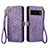 Coque Portefeuille Livre Cuir Etui Clapet S17D pour Google Pixel 7 Pro 5G Violet