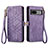 Coque Portefeuille Livre Cuir Etui Clapet S17D pour Google Pixel 7a 5G Violet