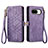 Coque Portefeuille Livre Cuir Etui Clapet S17D pour Google Pixel 8 5G Violet