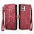 Coque Portefeuille Livre Cuir Etui Clapet S17D pour Motorola Moto G53 5G Rouge