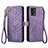 Coque Portefeuille Livre Cuir Etui Clapet S17D pour Motorola Moto G72 Violet