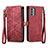 Coque Portefeuille Livre Cuir Etui Clapet S17D pour Nokia G400 5G Rouge