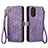 Coque Portefeuille Livre Cuir Etui Clapet S17D pour Oppo A18 Violet