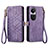 Coque Portefeuille Livre Cuir Etui Clapet S17D pour Oppo Reno10 5G Violet