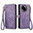 Coque Portefeuille Livre Cuir Etui Clapet S17D pour Realme V50s 5G Violet