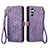 Coque Portefeuille Livre Cuir Etui Clapet S17D pour Samsung Galaxy A34 5G Violet