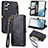 Coque Portefeuille Livre Cuir Etui Clapet S17D pour Samsung Galaxy S22 5G Petit