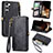 Coque Portefeuille Livre Cuir Etui Clapet S17D pour Samsung Galaxy S24 5G Petit