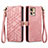 Coque Portefeuille Livre Cuir Etui Clapet S18D pour Motorola Moto Edge 30 Pro 5G Rose