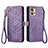 Coque Portefeuille Livre Cuir Etui Clapet S18D pour Motorola Moto Edge 30 Pro 5G Violet