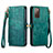 Coque Portefeuille Livre Cuir Etui Clapet S18D pour Samsung Galaxy S20 FE 4G Vert