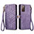 Coque Portefeuille Livre Cuir Etui Clapet S18D pour Samsung Galaxy S20 FE 4G Violet